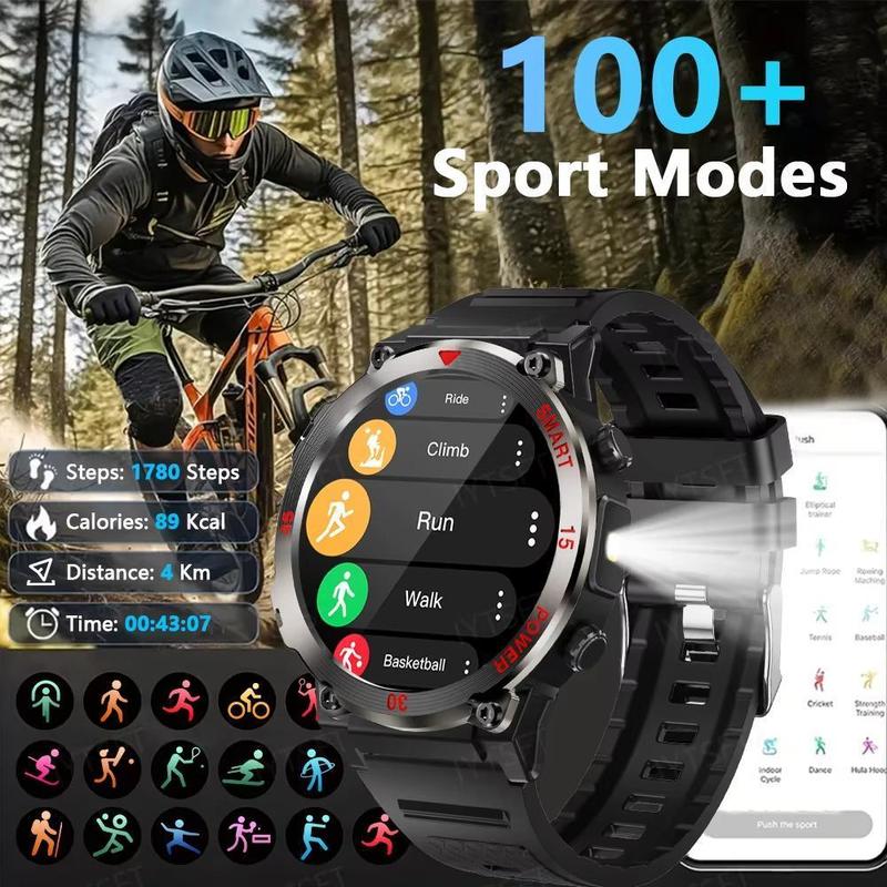 GT11 Watch Outdoor Smart Watch LED Flashlight Men's Bluetooth Sports Fitness Tracker